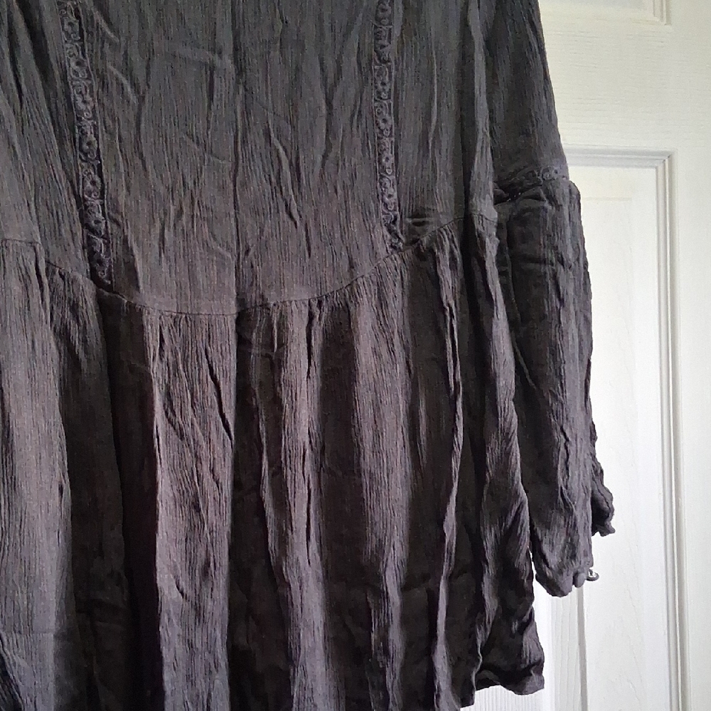 Torrid Gray Ribbed Blouse - Picture 8 of 9